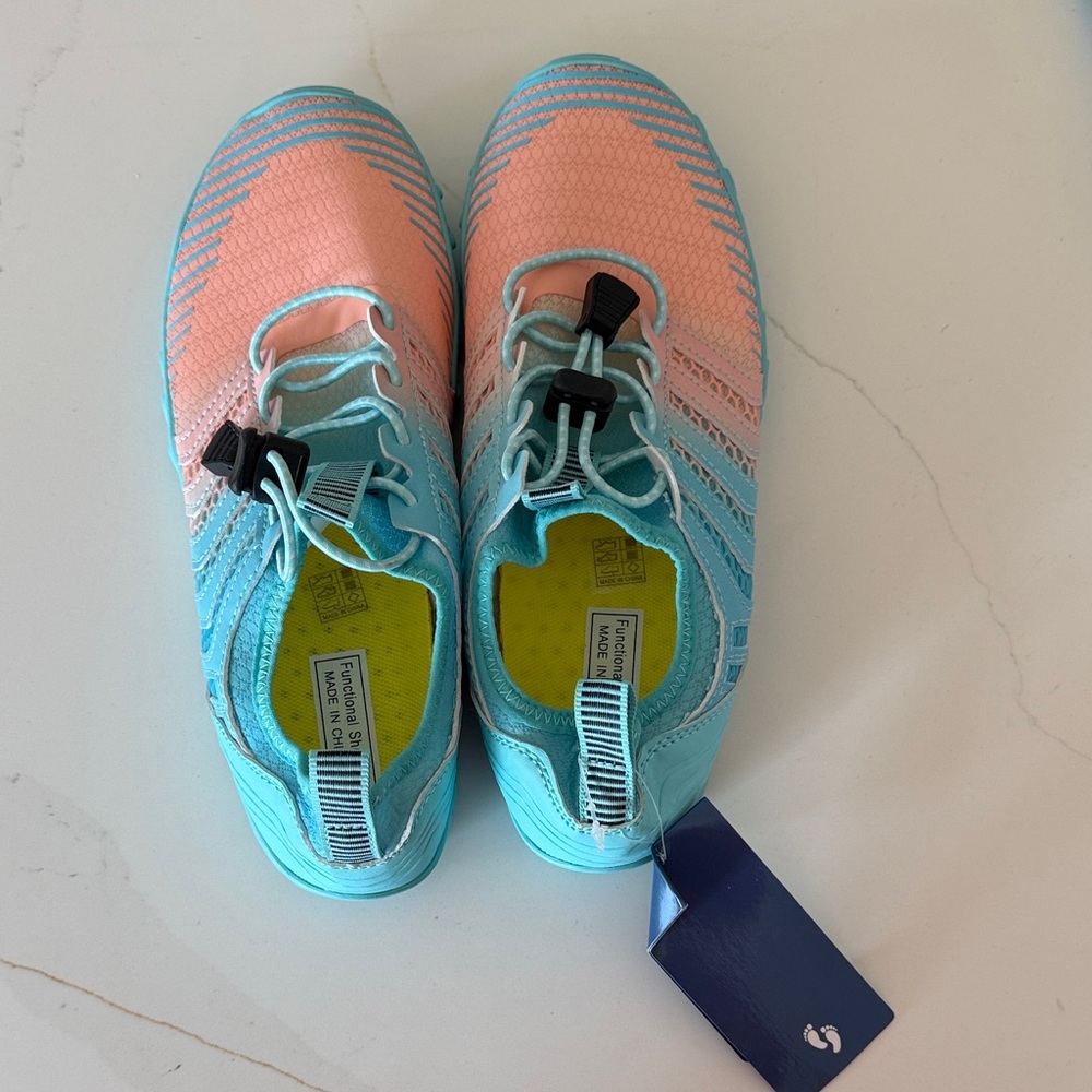 NWT Orange and Blue Waterelves Shoes